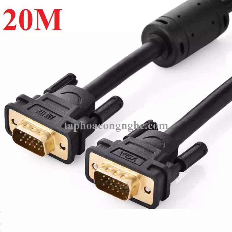 Ugreen 11635 20M màu Đen Cáp tín hiệu 2 đầu VGA VG101 30011635
